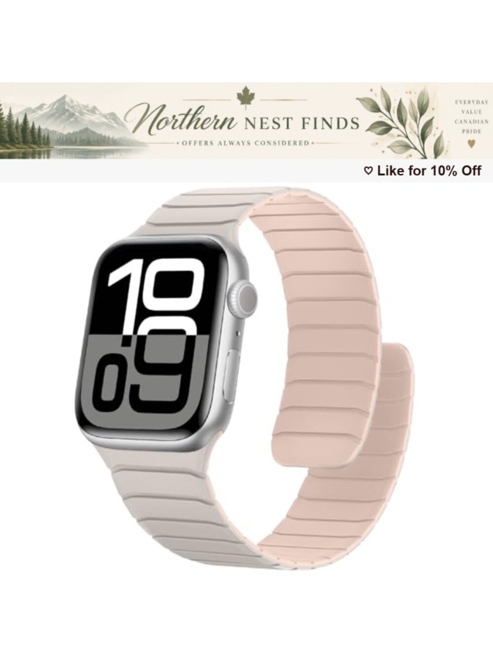 Magnetic Silicone Watch Band Strap Compatible with Apple Watch 42/41/40/38mm